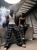 Black Plaid Pants