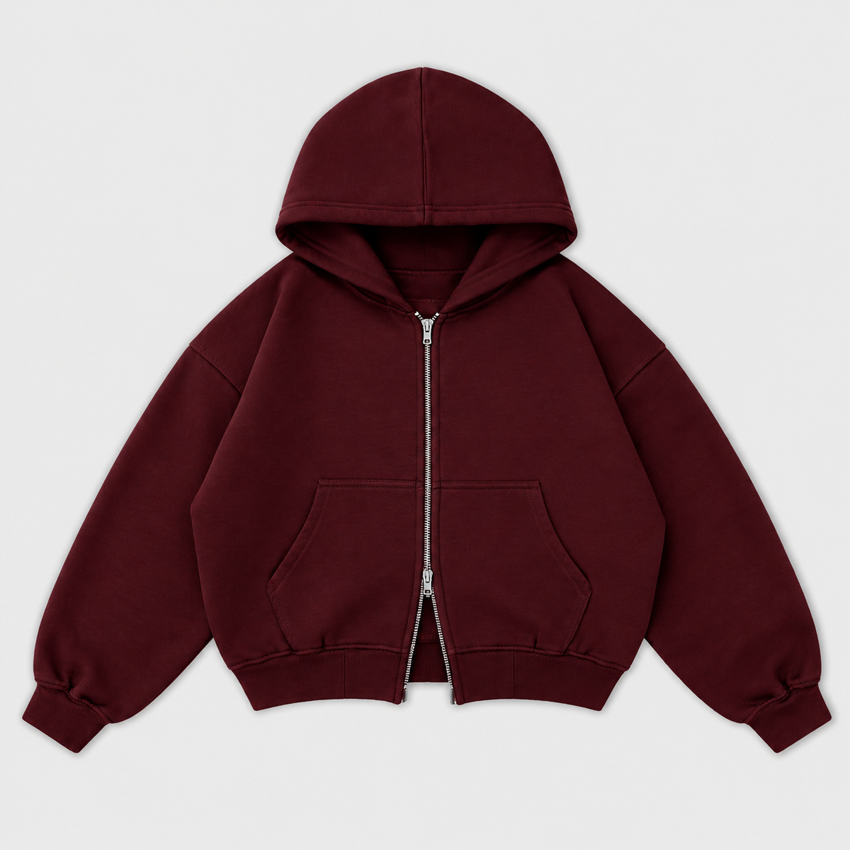Basic Zipper Burgundy